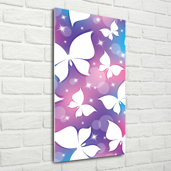 Verticaal glasschilderij Vlinders