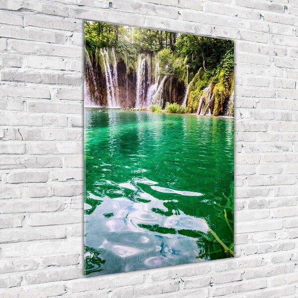 Verticale foto op glas Plitvice-meren