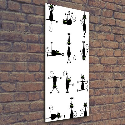 Verticale glasfoto Katten