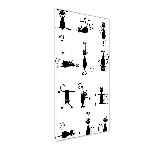 Verticale glasfoto Katten