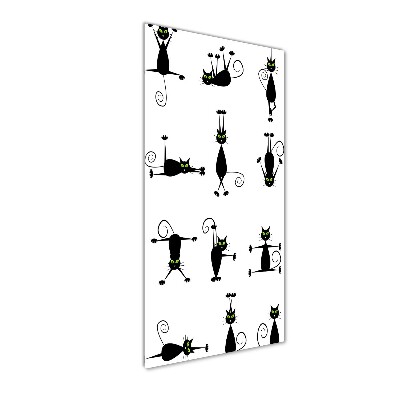 Verticale glasfoto Katten
