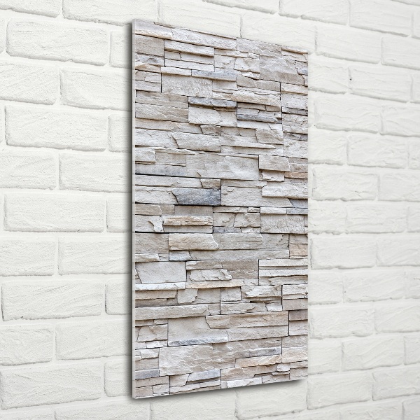 Verticale foto op glas Stenen muur