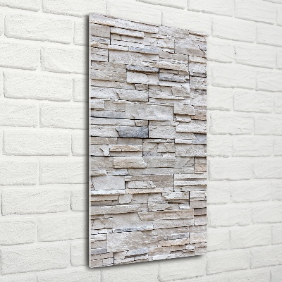 Verticale foto op glas Stenen muur