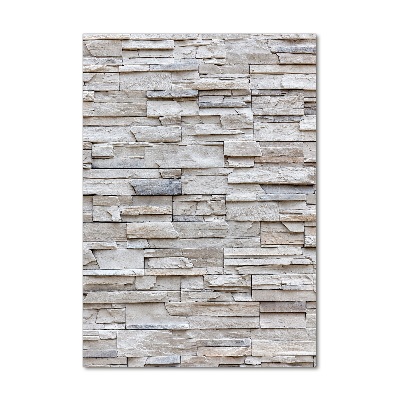 Verticale foto op glas Stenen muur