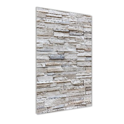 Verticale foto op glas Stenen muur