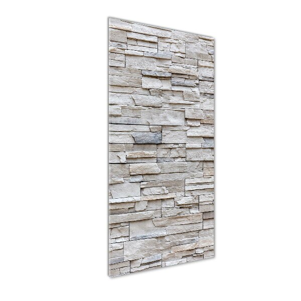 Verticale foto op glas Stenen muur