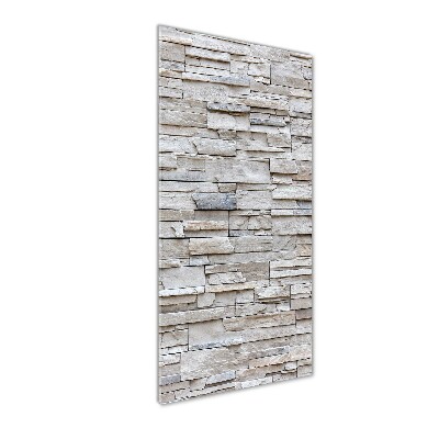 Verticale foto op glas Stenen muur