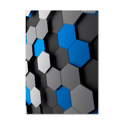 Verticale foto op glas 3D-abstractie