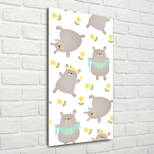 Verticale glasfoto Kleine beertjes