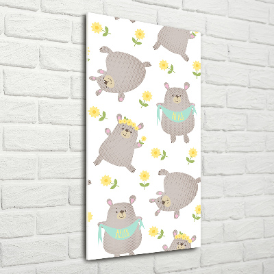 Verticale glasfoto Kleine beertjes