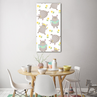 Verticale glasfoto Kleine beertjes