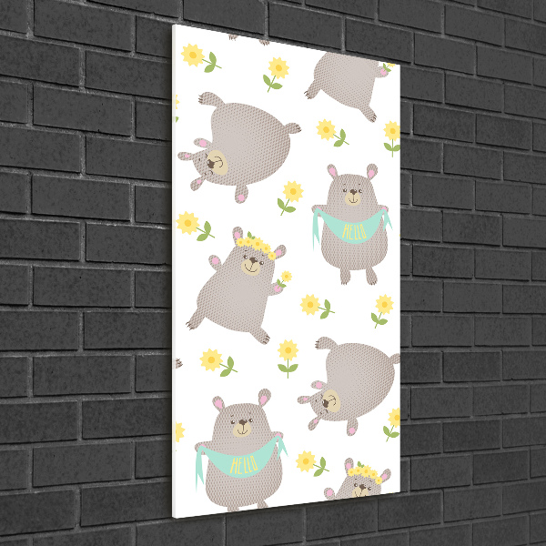 Verticale glasfoto Kleine beertjes