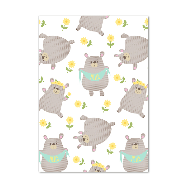 Verticale glasfoto Kleine beertjes