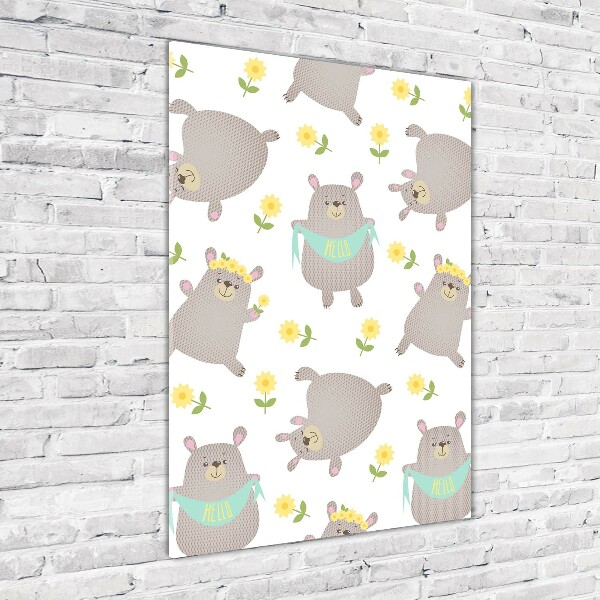 Verticale glasfoto Kleine beertjes