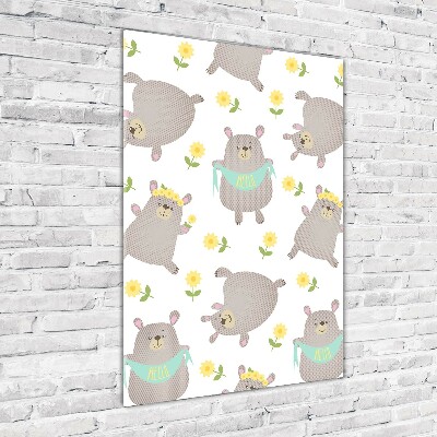 Verticale glasfoto Kleine beertjes