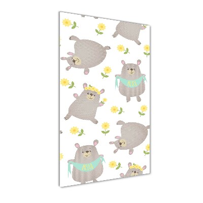 Verticale glasfoto Kleine beertjes