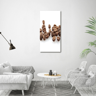 Verticaal glasschilderij Koffiebonen