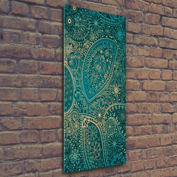 Verticale glasfoto Ornamenten