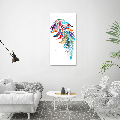 Verticale foto op glas Kleurrijke varen