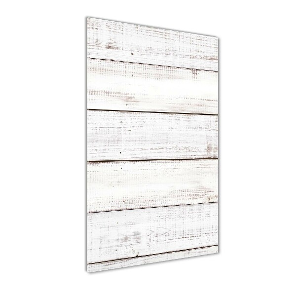 Verticale glasfoto Houten muur