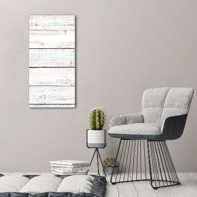 Verticale glasfoto Houten muur