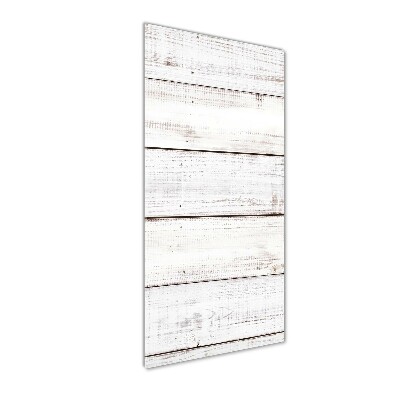 Verticale glasfoto Houten muur