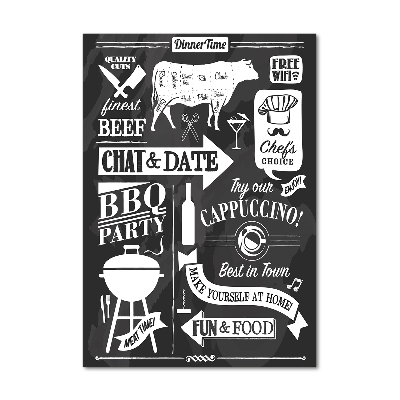 Verticale glasfoto Restaurant