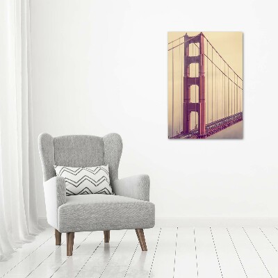 Verticale foto op glas San Francisco-brug