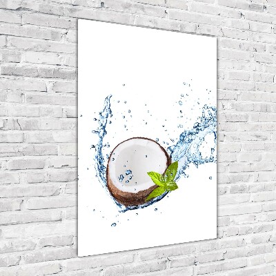 Verticale glasfoto Kokosnoot