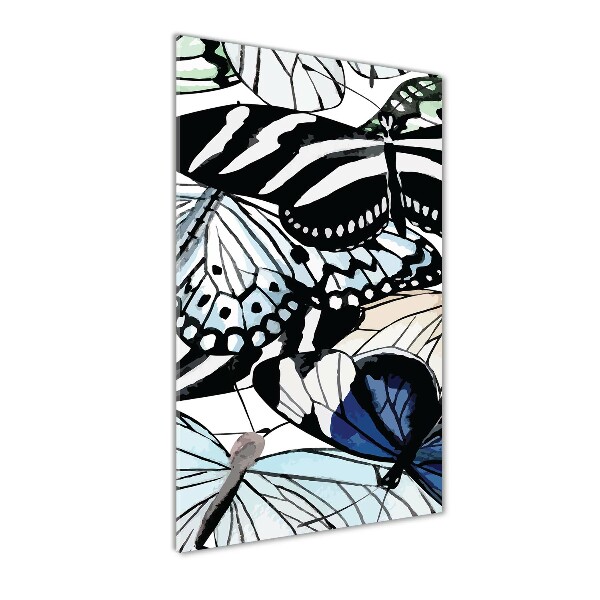 Verticale glasfoto Vlinders