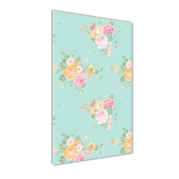 Verticale glasfoto Bloemen