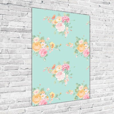 Verticale glasfoto Bloemen