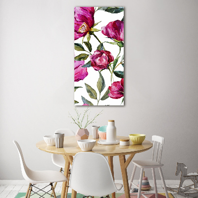 Verticale foto op glas Klaprozen