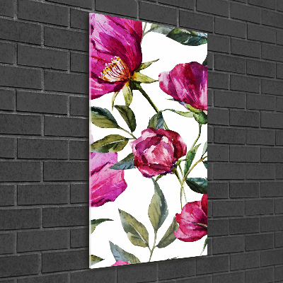 Verticale foto op glas Klaprozen