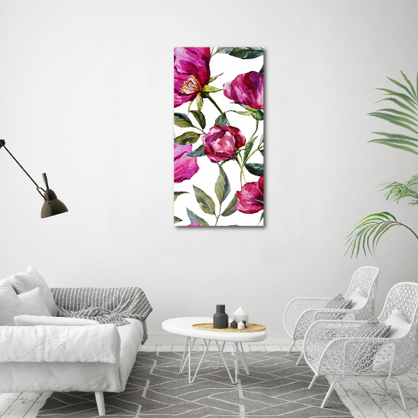 Verticale foto op glas Klaprozen