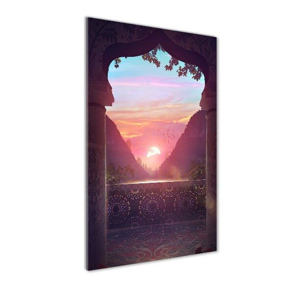 Verticale glasfoto Oosterse architectuur