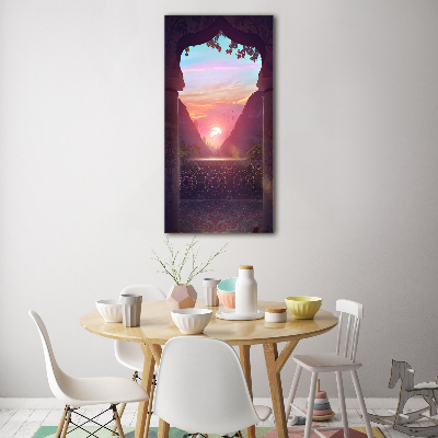 Verticale glasfoto Oosterse architectuur