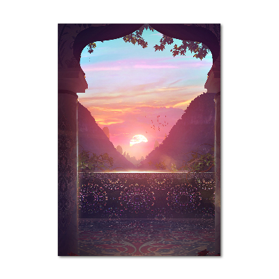 Verticale glasfoto Oosterse architectuur