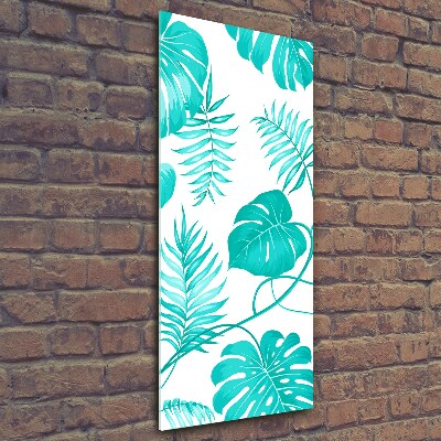 Verticale foto op glas Tropische bladeren