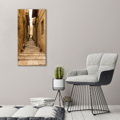 Verticale foto op glas Straten in Malta