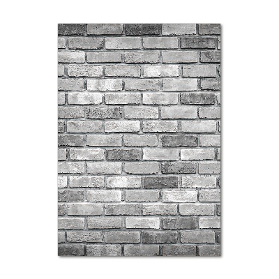 Verticale foto op glas Bakstenen muur