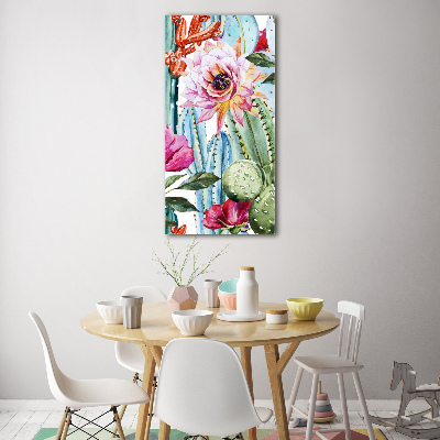 Verticale glasfoto Cactussen