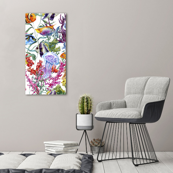 Verticale foto op glas Onderwaterwereld