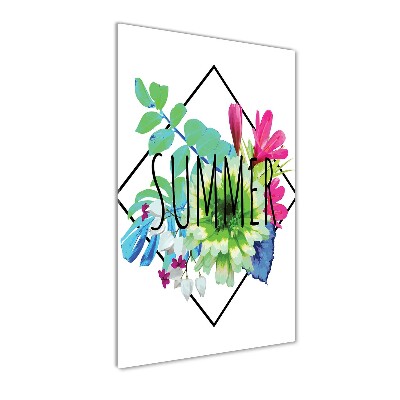 Verticaal glasschilderij Zomer