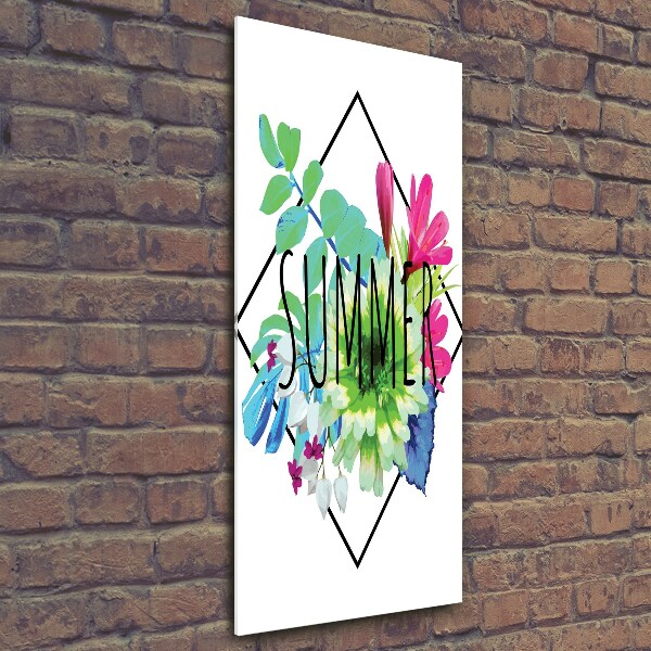 Verticaal glasschilderij Zomer