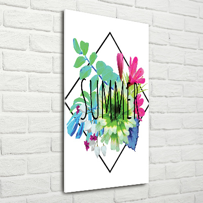 Verticaal glasschilderij Zomer