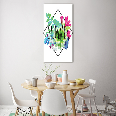 Verticaal glasschilderij Zomer