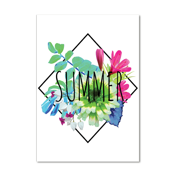 Verticaal glasschilderij Zomer