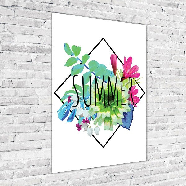 Verticaal glasschilderij Zomer
