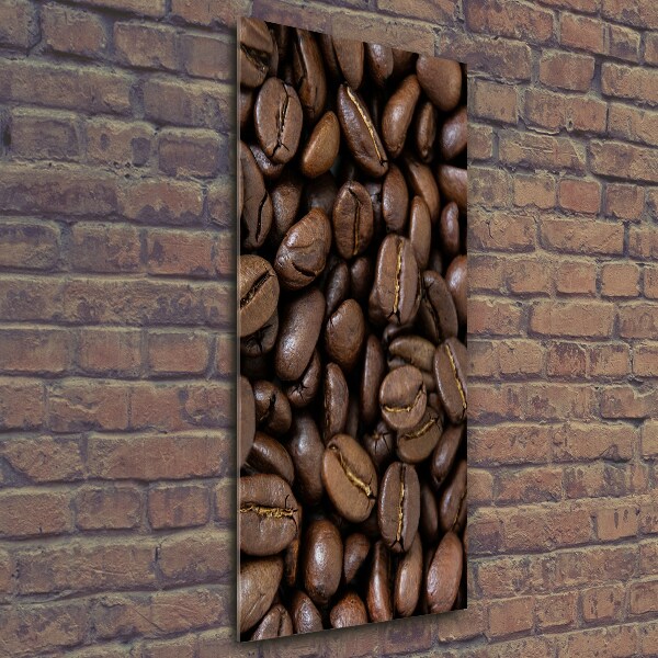 Verticale glasfoto Koffiebonen